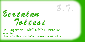 bertalan toltesi business card